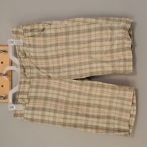 Green Plaid Bermuda Shorts